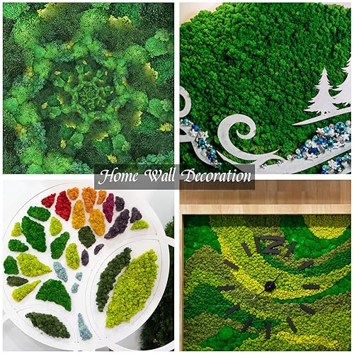 Miniatura 7 de CCINEE Musgo preservado, musgo de reno falso de 4 onzas para plantas en maceta para manualidades, decoración floral de pared, centros de mesa de