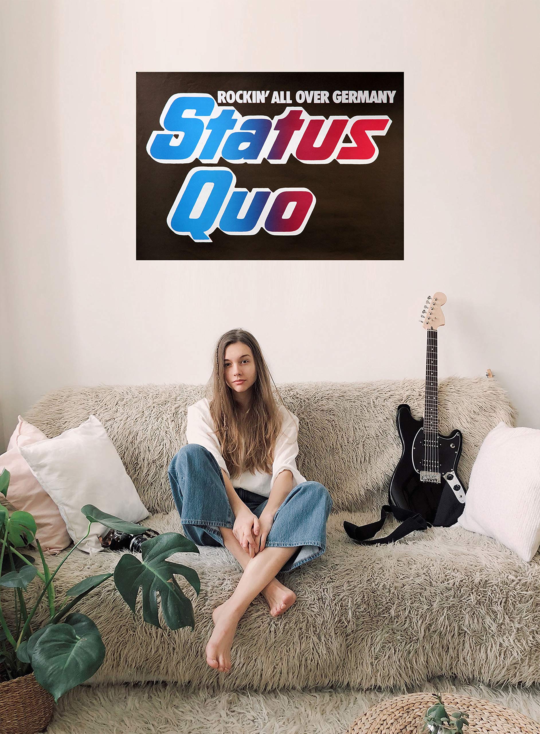 Premium Poster/Plakat | DIN A1 | Wanddeko | Live Konzert Veranstaltung » Status Quo - Rockin´All Over Germany, 1978 «