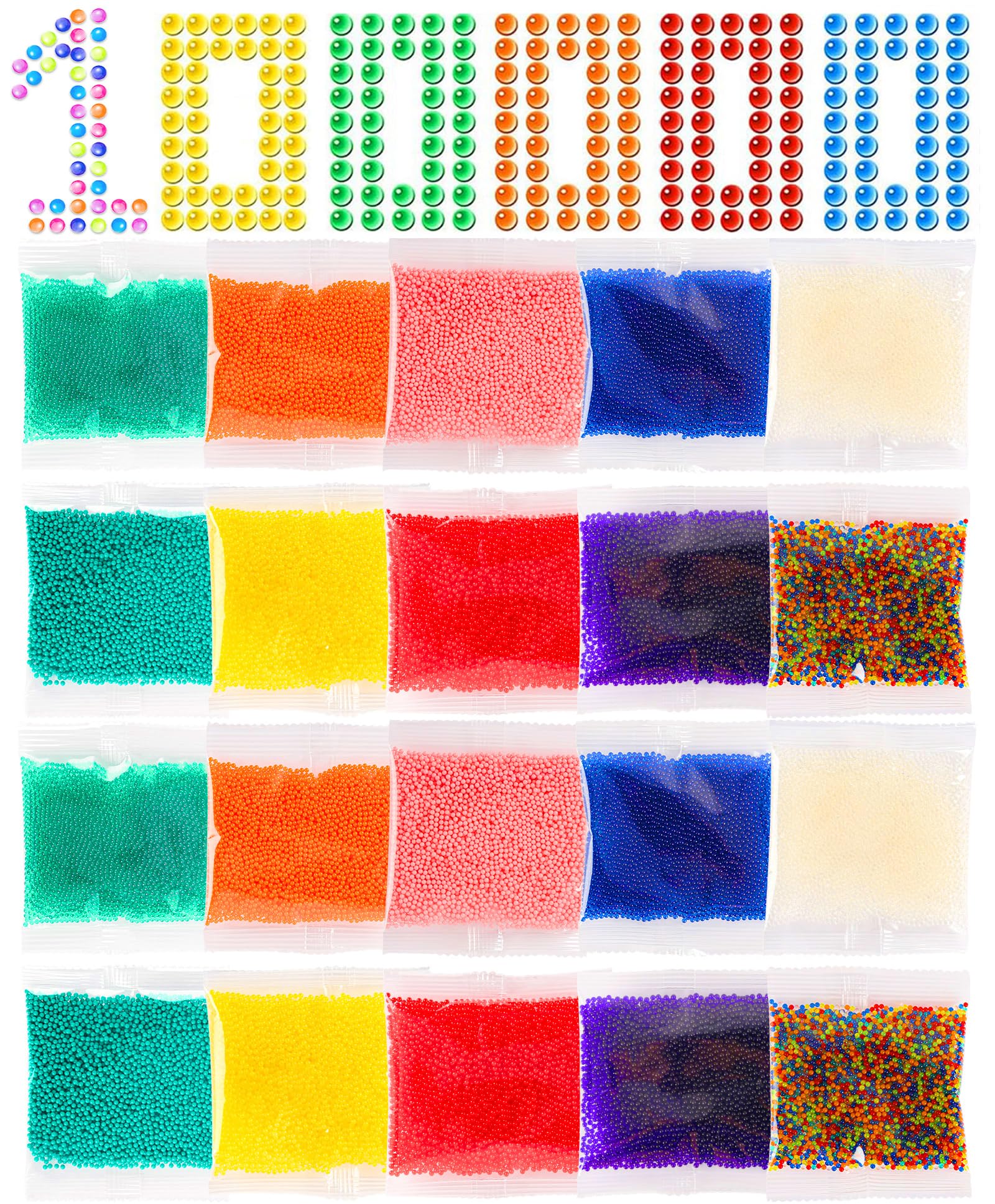 Gamtoise Water Blaster 100000 PCS Refill Ammo 7-8mm Splatter Bullets for Fun