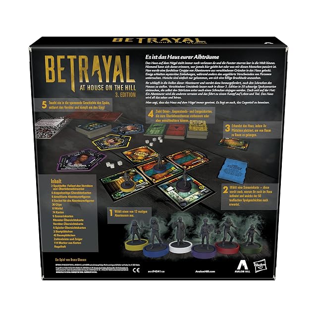 Foto 6 de 8 de Hasbro Betrayal at House on The Hill, tercera edición, juego de mesa cooperativo para mayores de 12 años