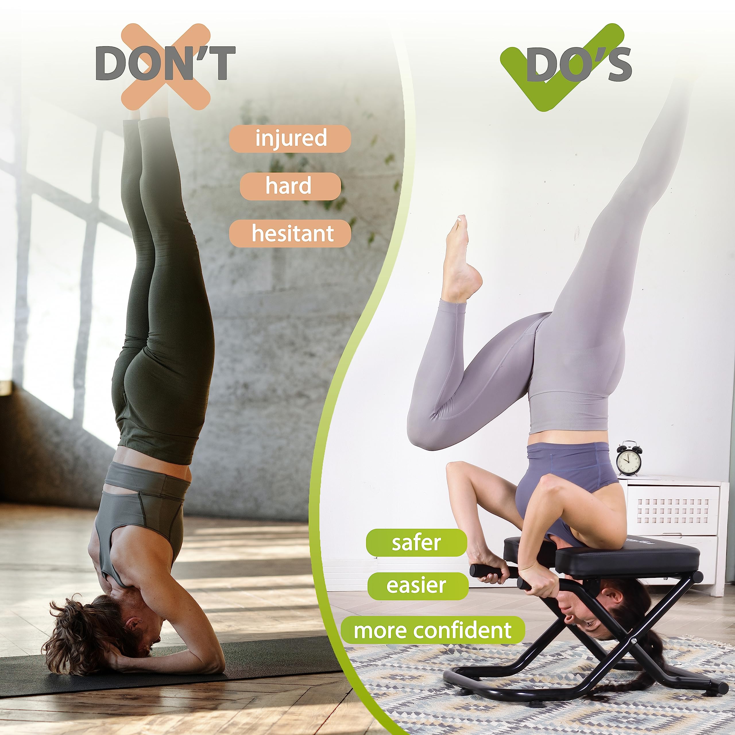 BODY RHYTHM Panca da Yoga a inversione, per alleviare Lo Stress, Migliorare Il Sonno, la digestione e l'allenamento della Forza, Ideale per Allenamento a casa, Fitness e Palestra