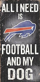 Fan Creations N0640 Buffalo Bills Football and My Dog Sign Navy, 6" x 12"