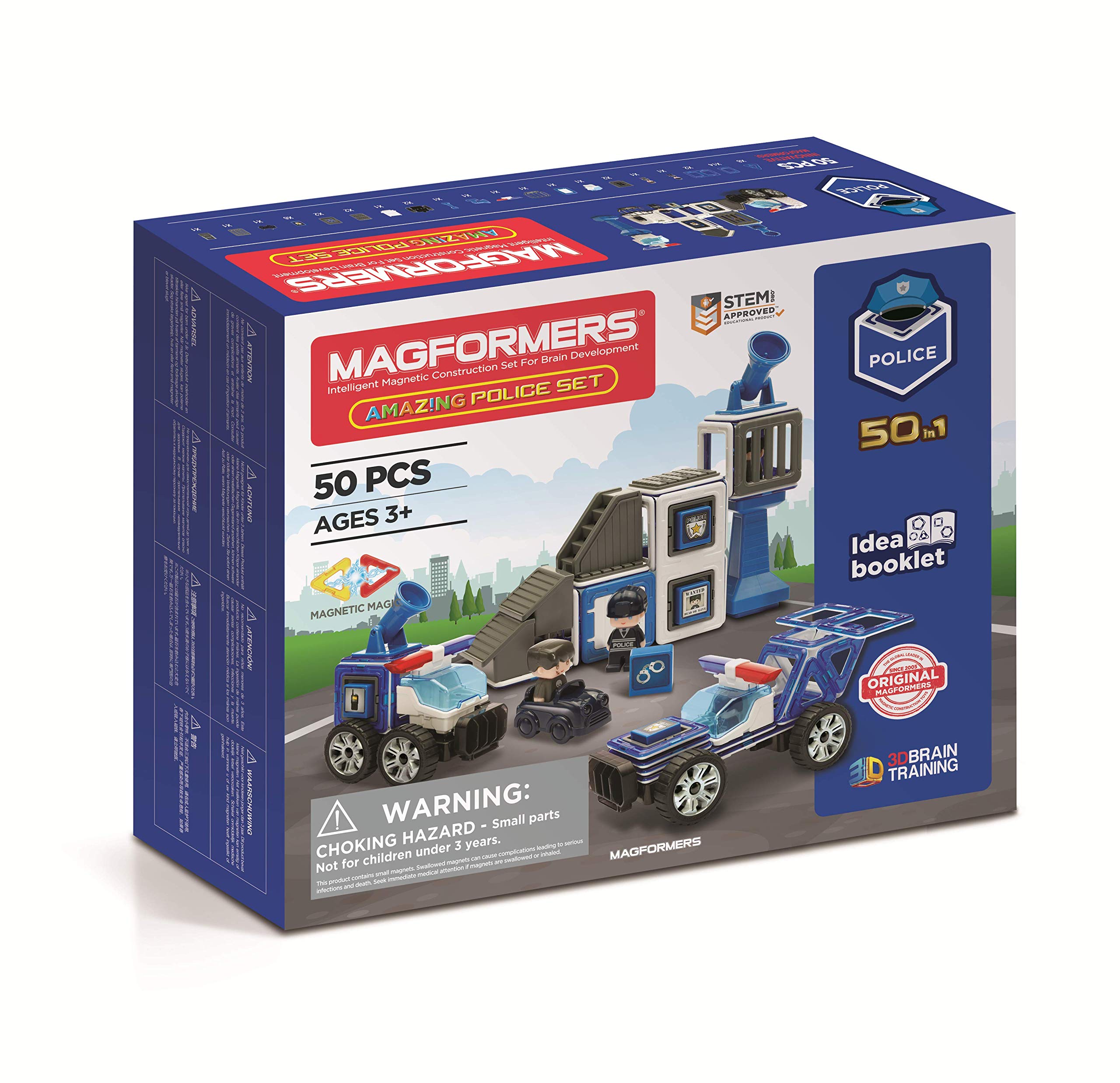 MAGFORMERS GmbH Magformers Amazing Police Set 50T, Multi-Colour