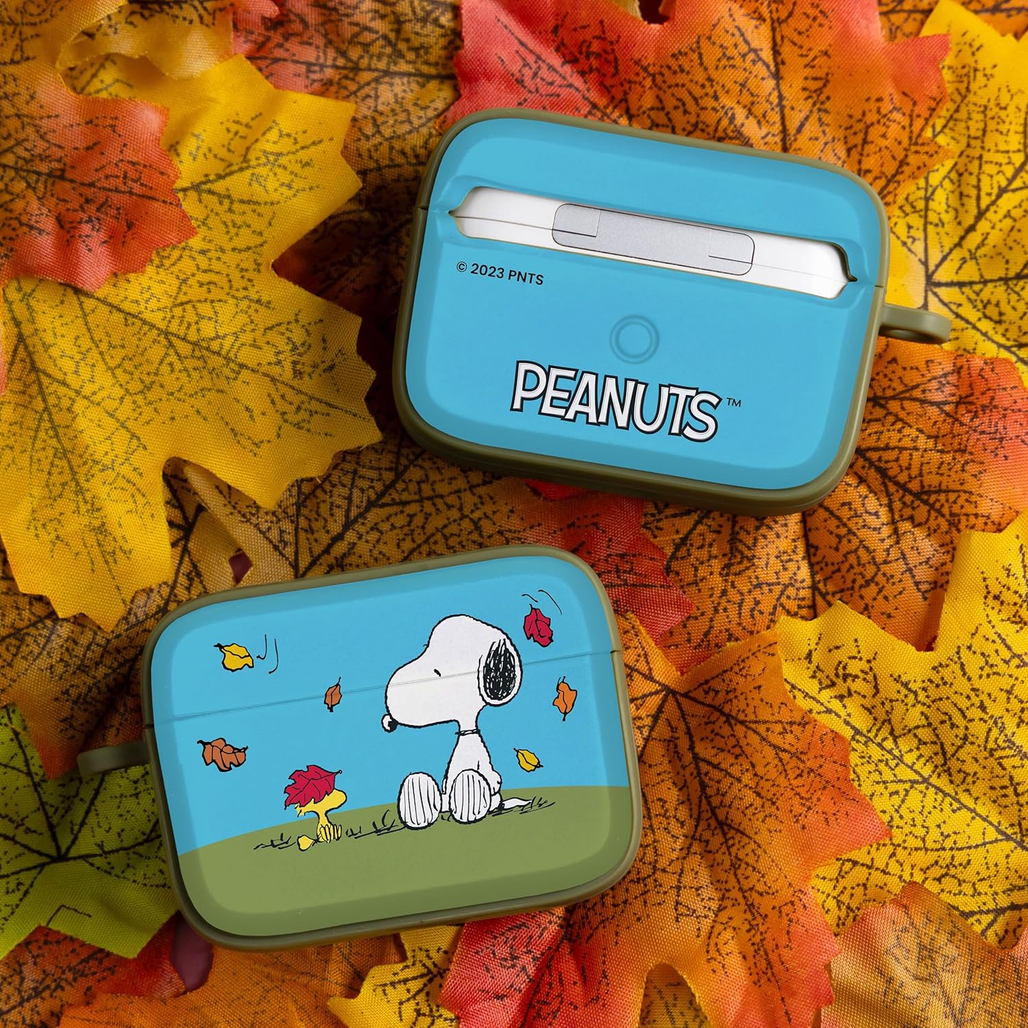 Affinity Bands Peanuts Thanksgiving HDX Case Cover Compatible with Apple AirPods Pro 1 & 2 (Fallin Leaves)