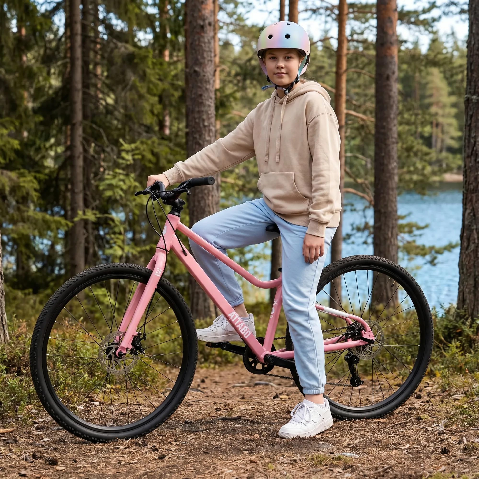 ATTABO Ease 26 Zoll Kinderfahrrad Gen 2 – leichtes Jugendfahrrad aus Aluminium, 7 Gänge, hydraulische Scheibenbremsen