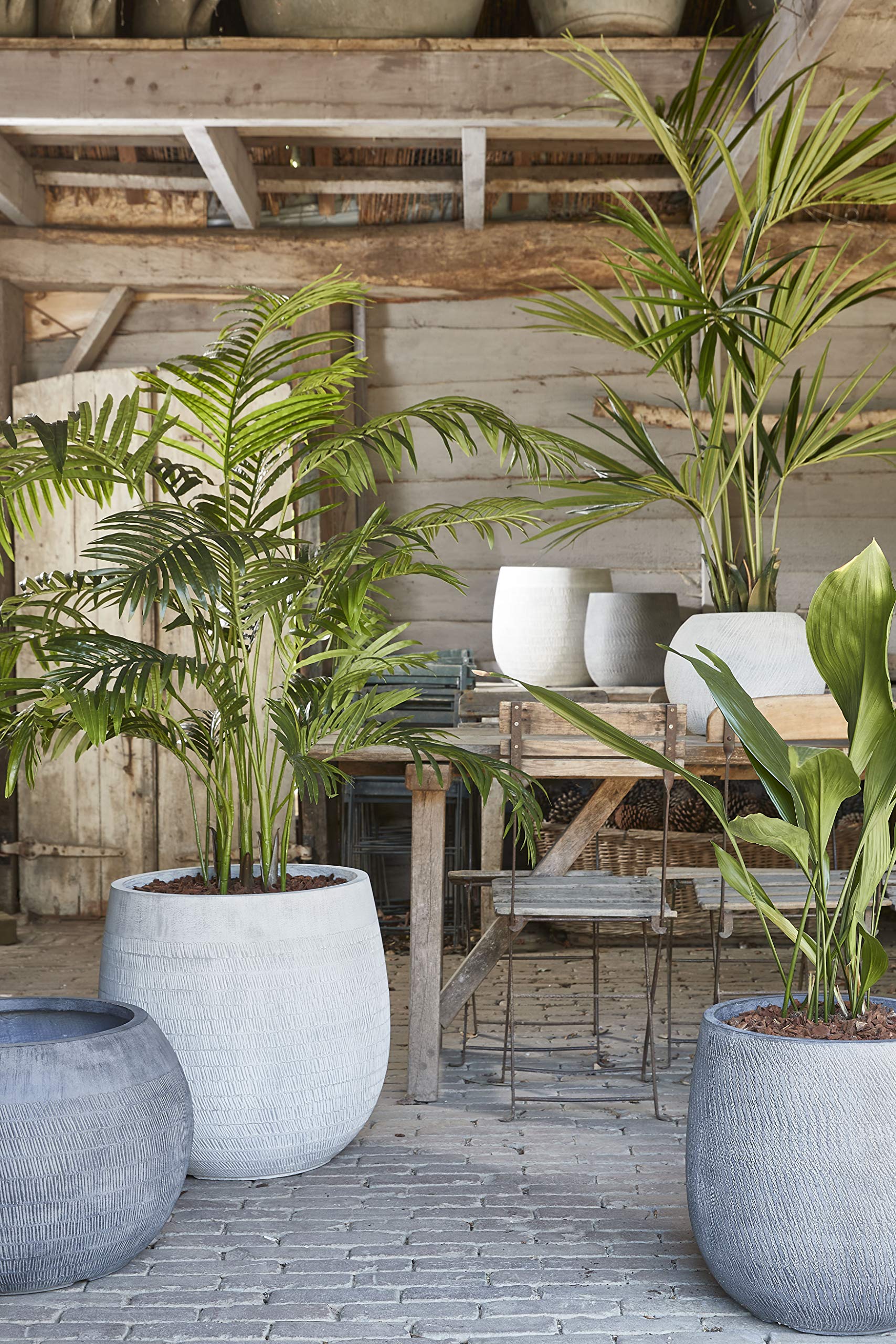Amazon.de: Mica decorations Kunstpflanze Areca Palme grn im Topf 130 x   140 cm