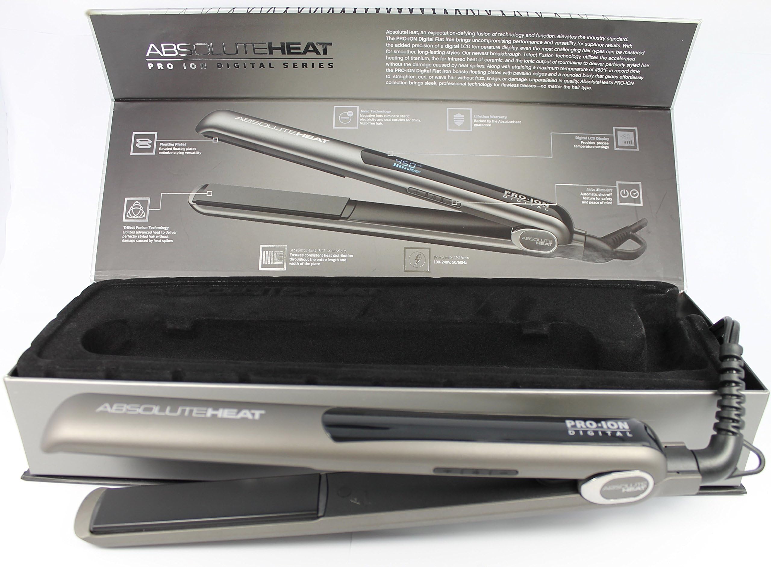 Pro Ion Digital Flat Iron - Gunmetal, 1 Inch