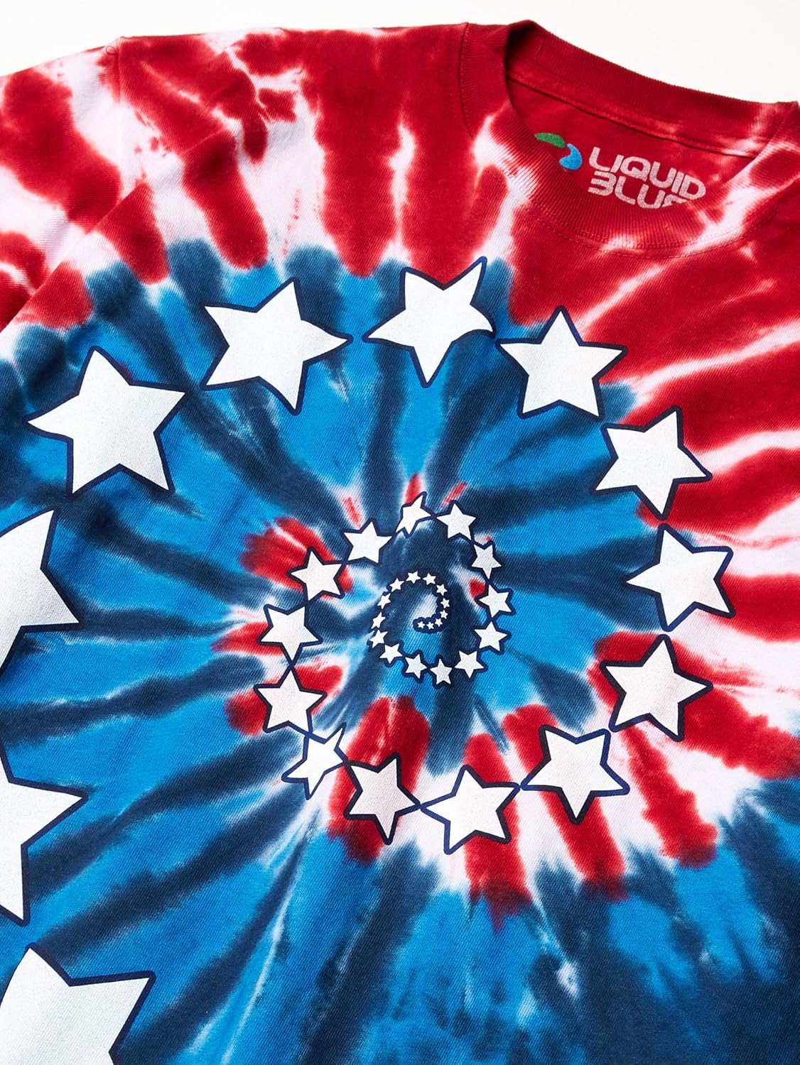 Liquid Blue Men's Stars and Stripes Spiral T-Shirt - Image 3