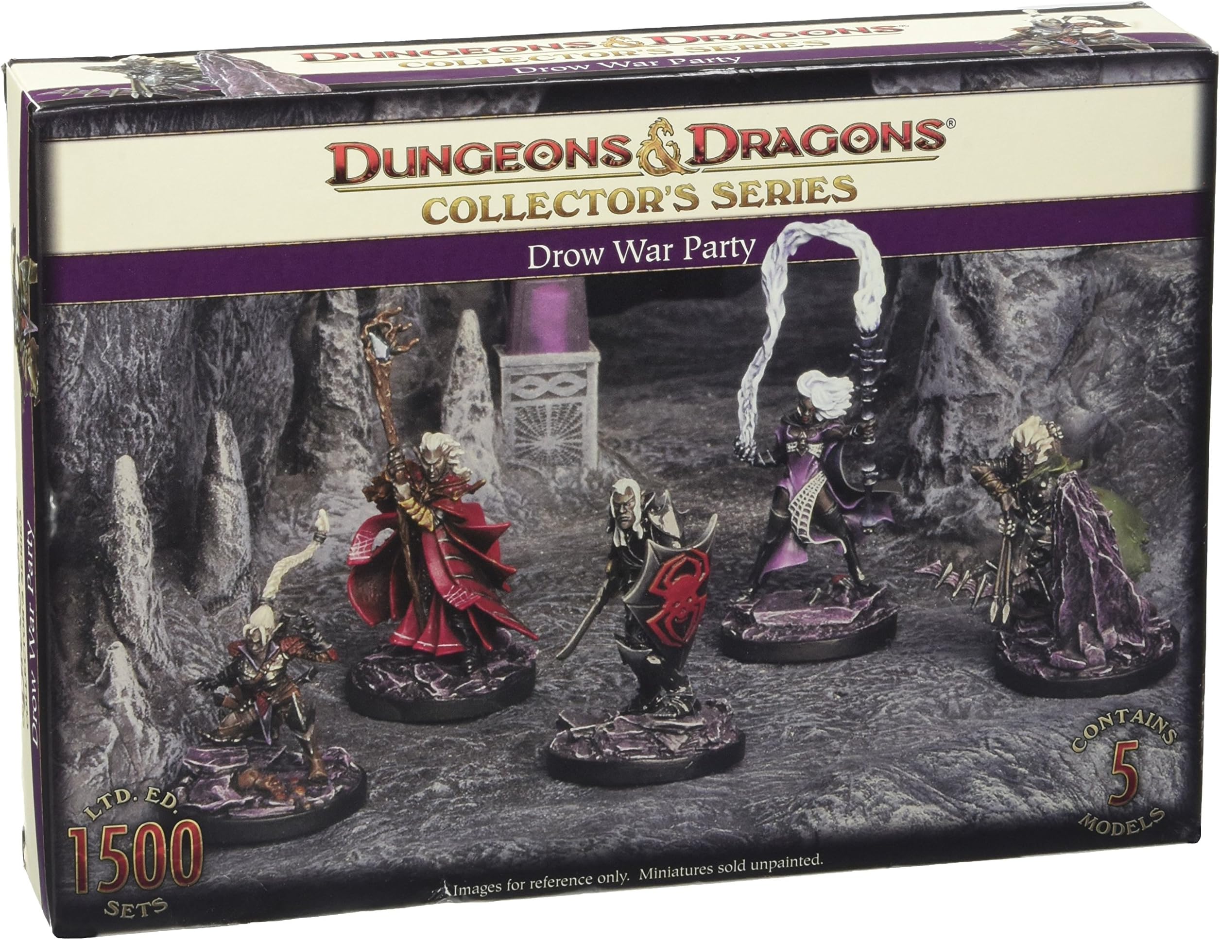 Gale Force 9 71001 Dungeons And Dragons Drow War Party, 5 Unpainted Resin Figures