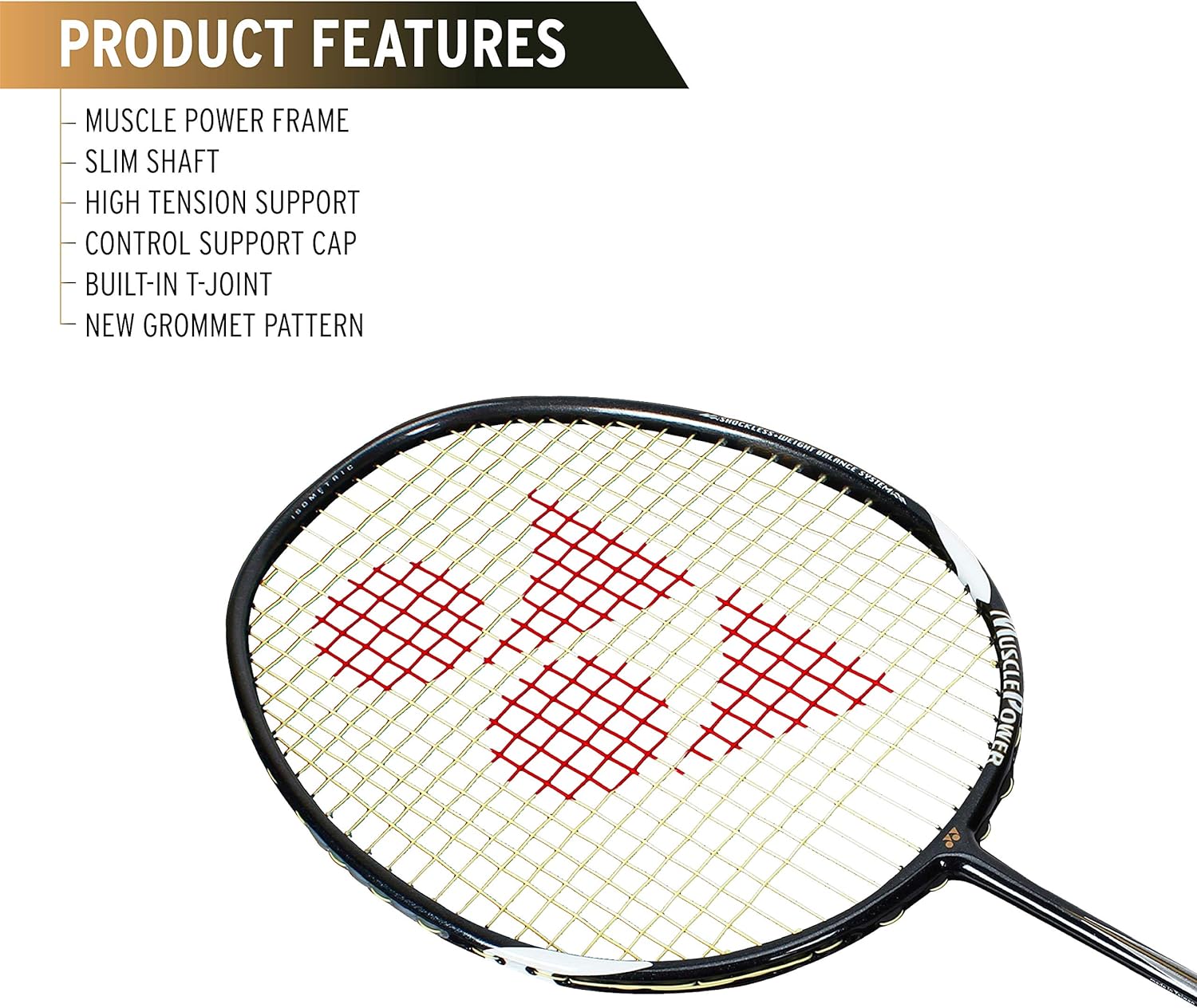 YONEX Muscle Power 29 Lite Badminton Racket, 3U-G4 (Black/White) by Yogi Sports : Sports & Outdoors