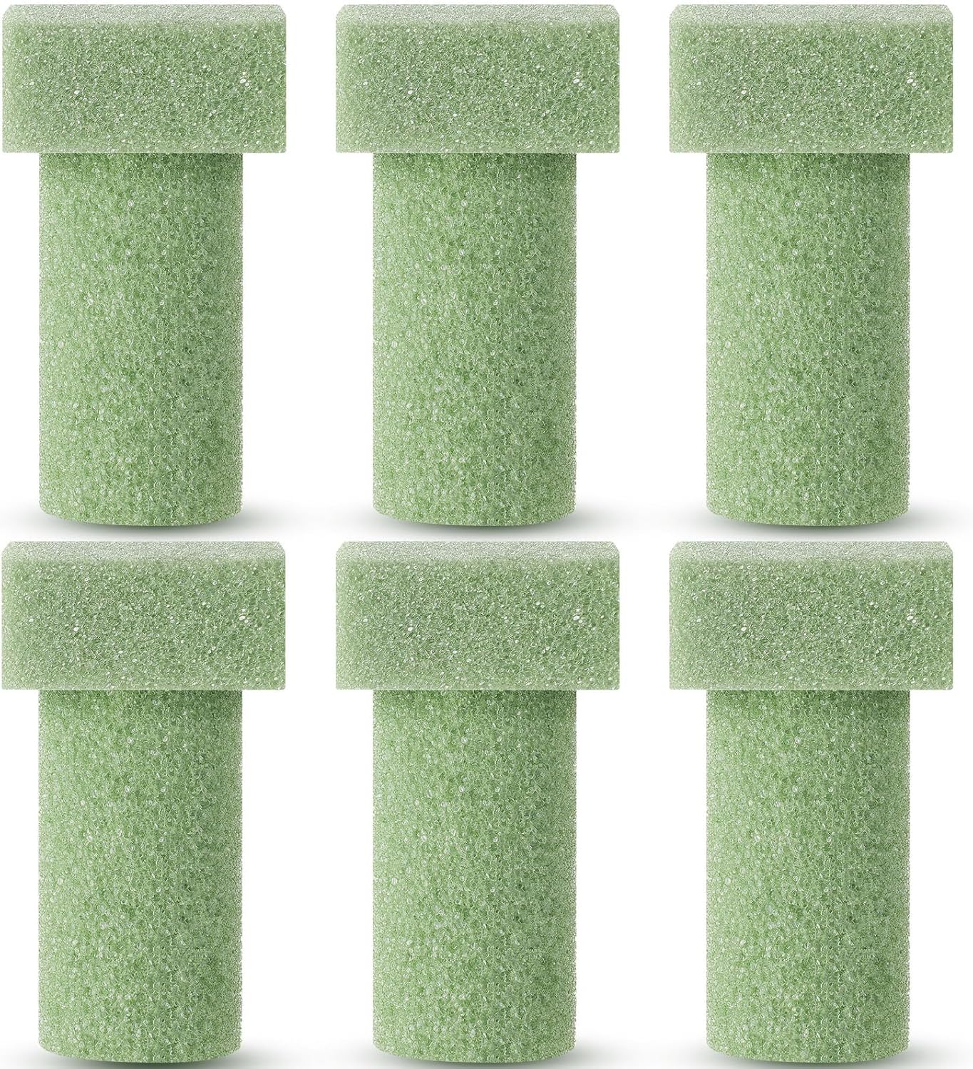 Chunful 6 Pieces Floral Foam Vase Insert 3. 25 x 6 Inch Cemetery Vase Inserts Recycled Floral Foam Cemetery vases for Grave Artificial Flowers Home Florist Headstone Decoration Flower Arrangements