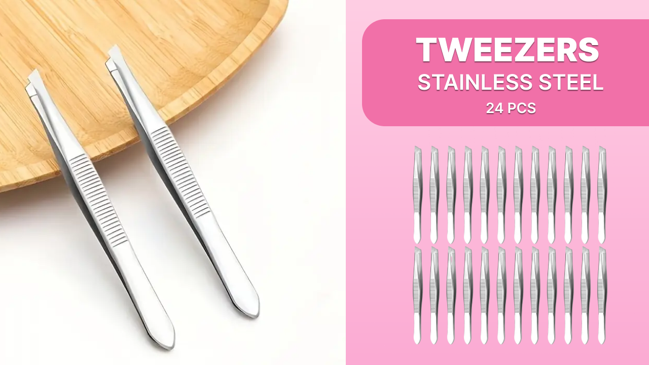 Amazon.com : 24 Pcs Tweezers Bulk Pack - Stainless Steel Tweezers