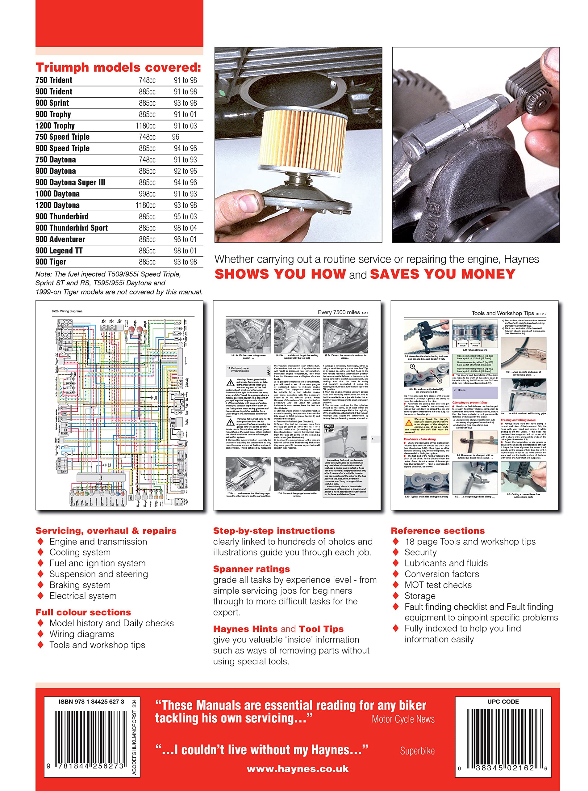 Triumph Triples & Fours (carburettor engines) '91 to '04 (Haynes Service & Repair Manual) - Image 2