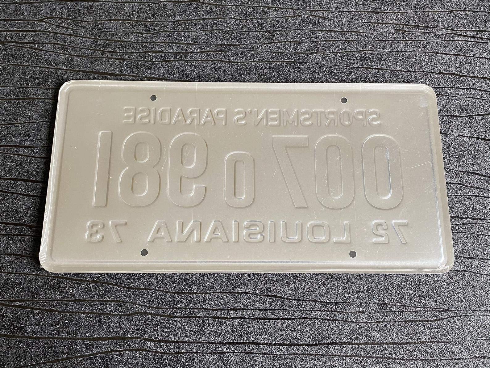 Jaws Louisiana Sportsmens Paradise Prop Aluminio Placa de matrícula 300 mm x 150 mm