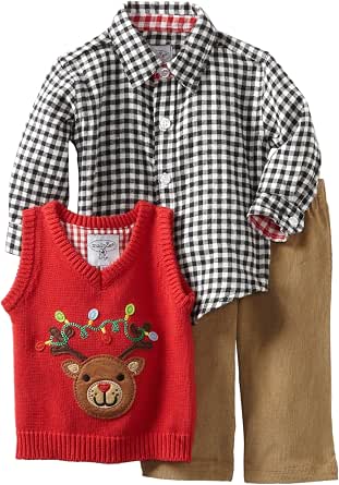 Mud Pie Baby-Boys Newborn Seersucker 3-teiliges Set – Mit Hemd, Shorts & Hosenträgern, Blau-weiß Gestreift