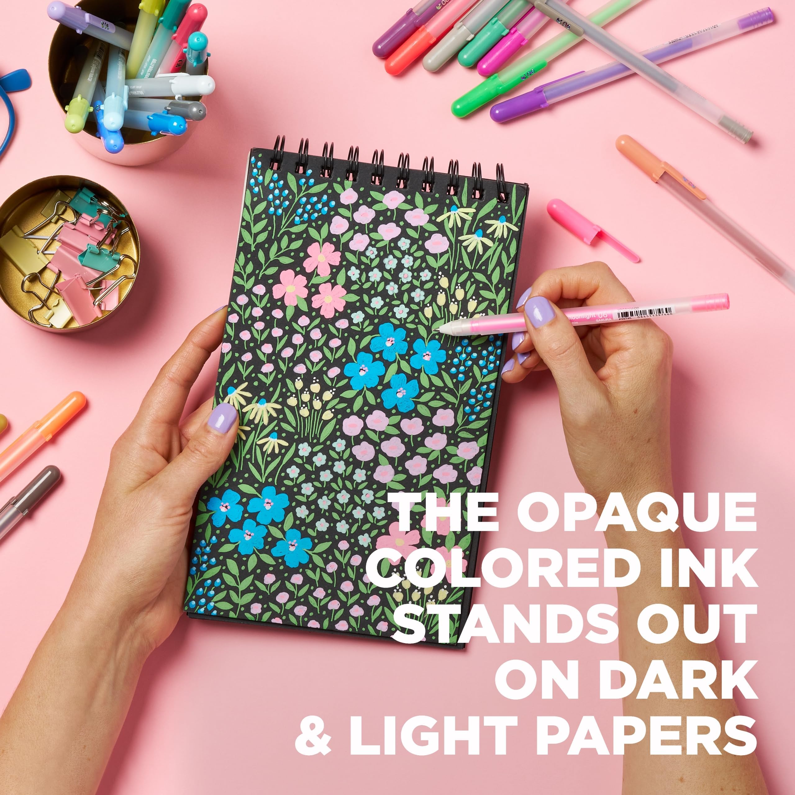 SAKURA Gelly Roll Moonlight Pen Set, Fine, 25-Colors | Bolígrafos de tinta de punta fina para diario, arte o dibujo, tinta opaca, impermeable y resistente a la decoloración