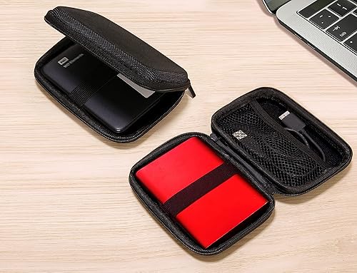 Miniatura 6 de Ginsco Funda de disco duro EVA para disco duro pequeño compatible con WD Elements, My Passport, Toshiba Canvio discos duros portátiles, impresora
