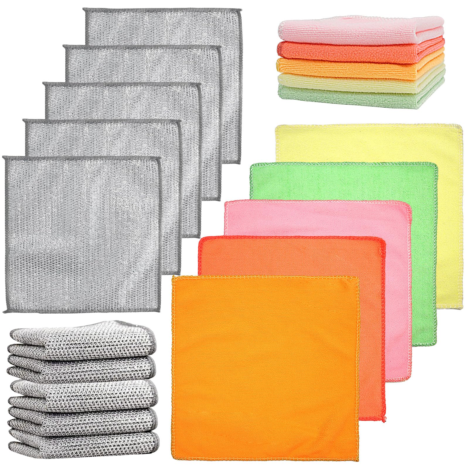 Panni Microfibra 12 Pezzi - Non Adherenti, Per Pulizia Senza Striature - Foto 8