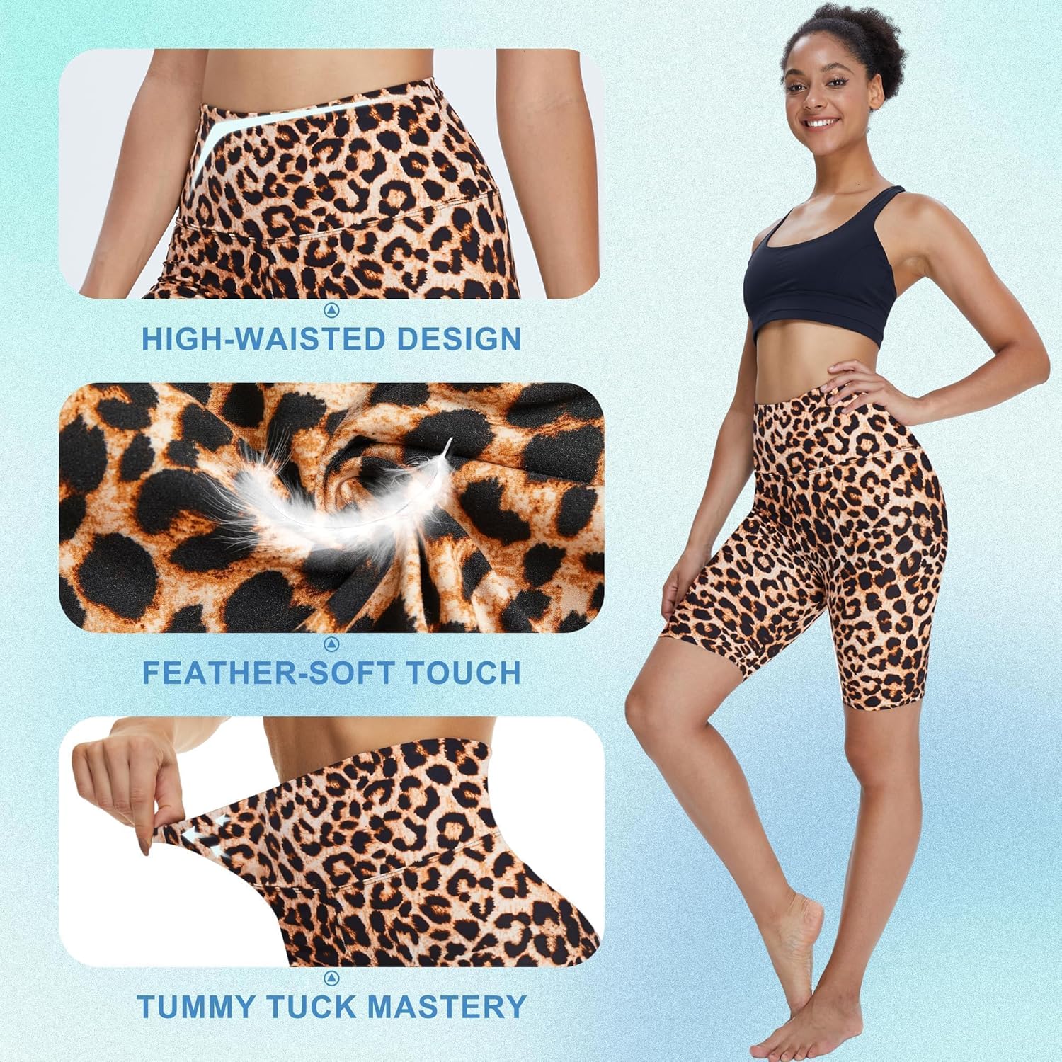 TNNZEET Biker Shorts Women - 8"/5"/3" High Waisted Tummy Control Workout Gym Spandex Booty Yoga Volleyball Shorts - Image 4