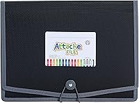 Vista 3 de FANWU Paquete de 4 carpetas de plástico expandibles para documentos con cordón elástico y cierre de botón, tamaño carta, expansión de 3.5 pulgadas