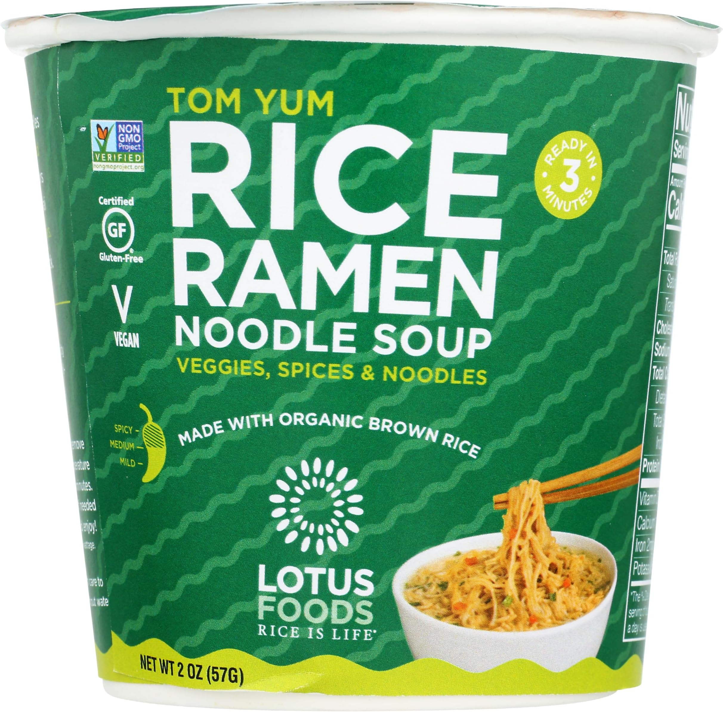 Lotus Foods, Tom Yum Rice Ramen Soup Cup, 2 Ounce