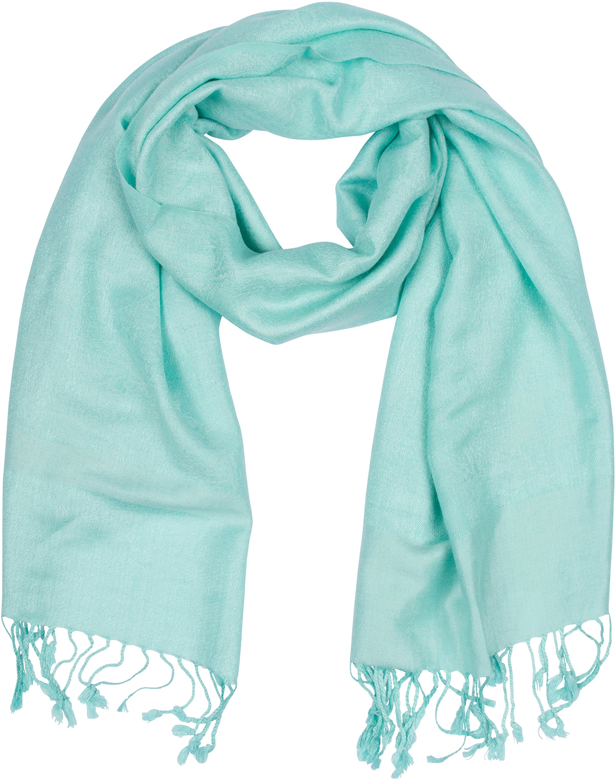 Sakkas Women's Light Green 70" X 28" Paisley Self-Design Shawl/Wrap/Stole