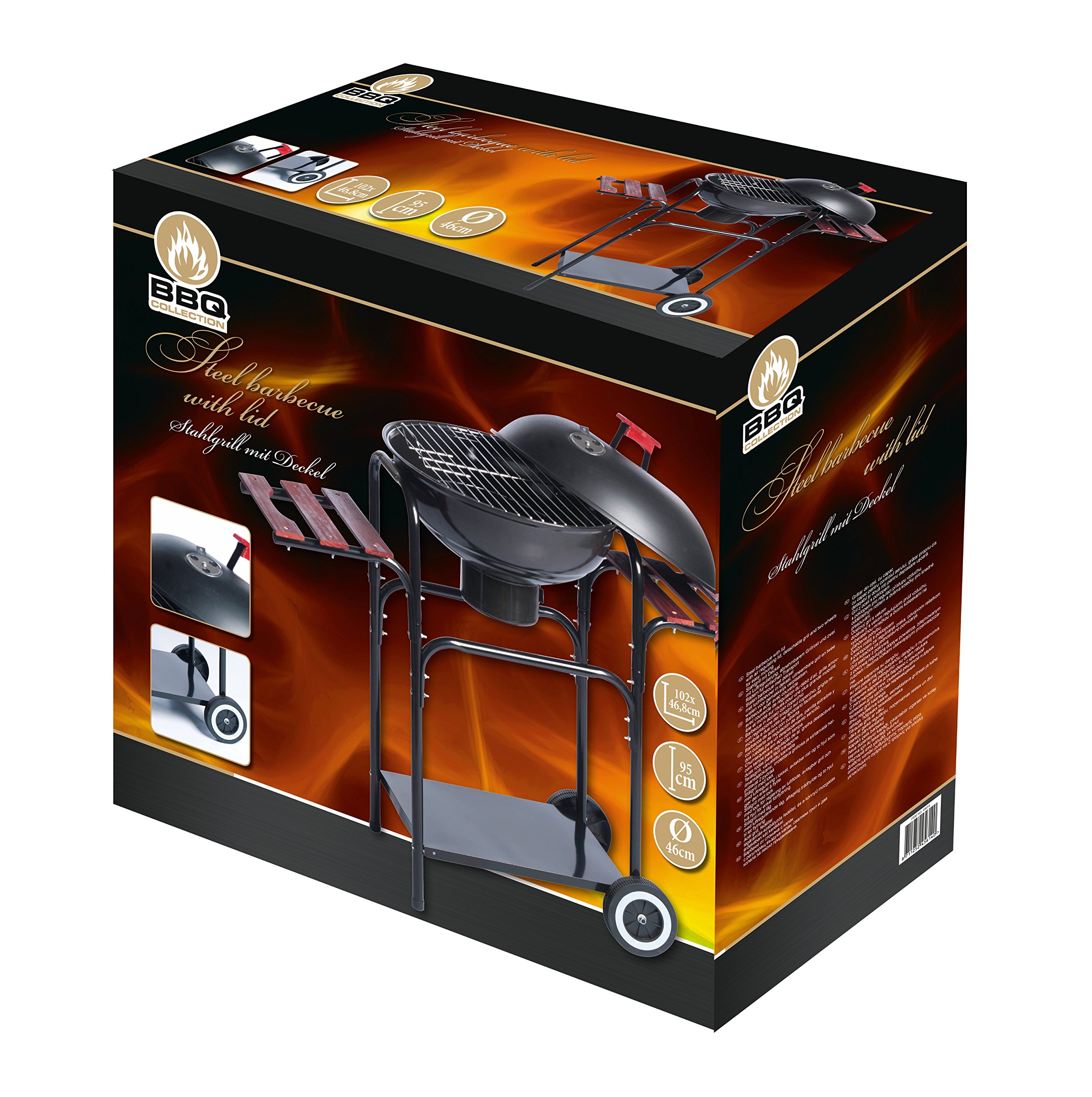 BBQ Collection 45614 - Barbecue in acciaio con coperchio
