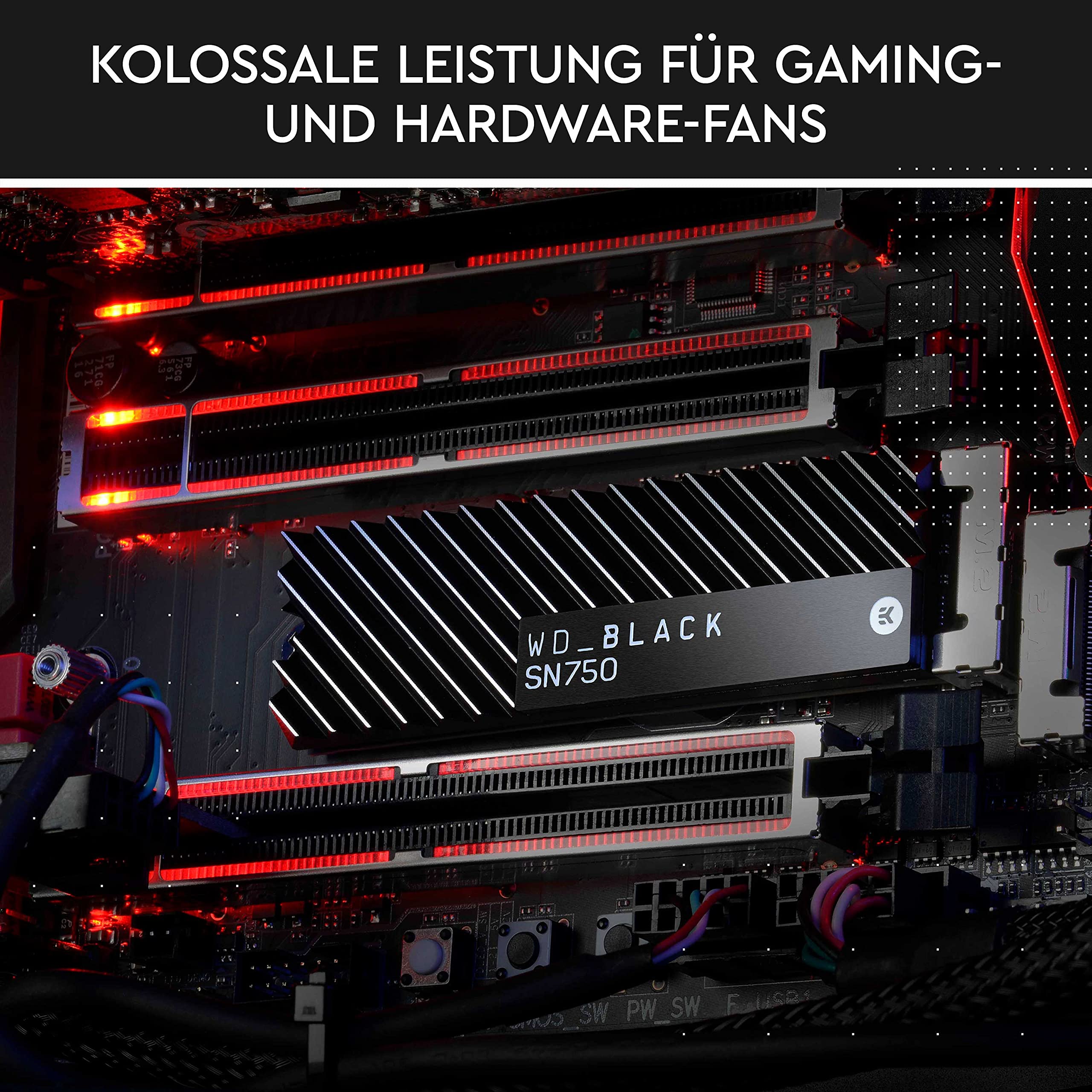 WD_BLACK SN750 1 TB High-Performance NVMe M.2 interne Gaming SSD 