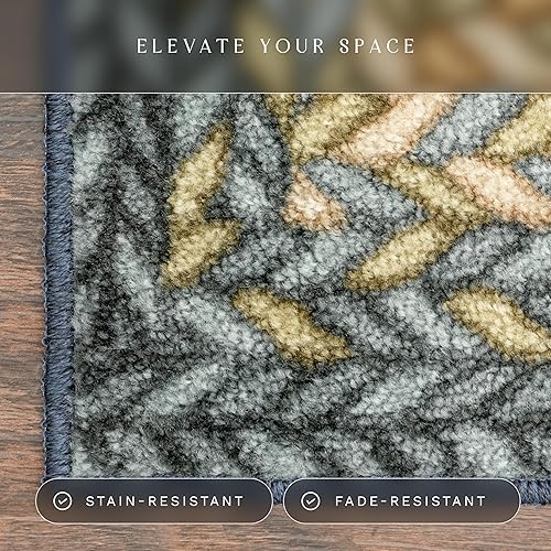 Miniatura 5 de Maples Rugs Marion - Alfombra de pasillo con diseño trenzado bohemio, fabricada en Estados Unidos, lavable, antideslizante, para interiores,