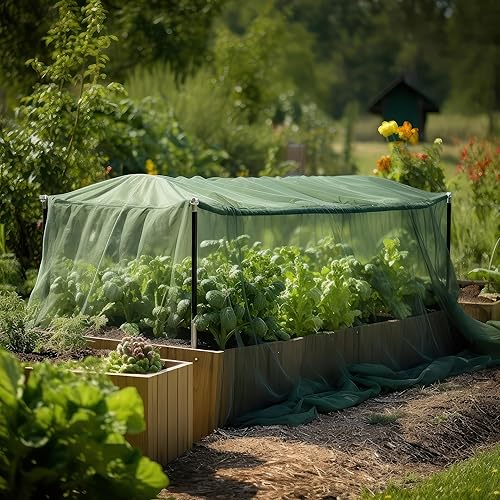 Miniatura 5 de Mosquitera de tela verde DIY  Malla de 10 x 20 pies  Cubierta de insectos para jardín, patio, exteriores y ventanas  Múltiples tamaños en negro,