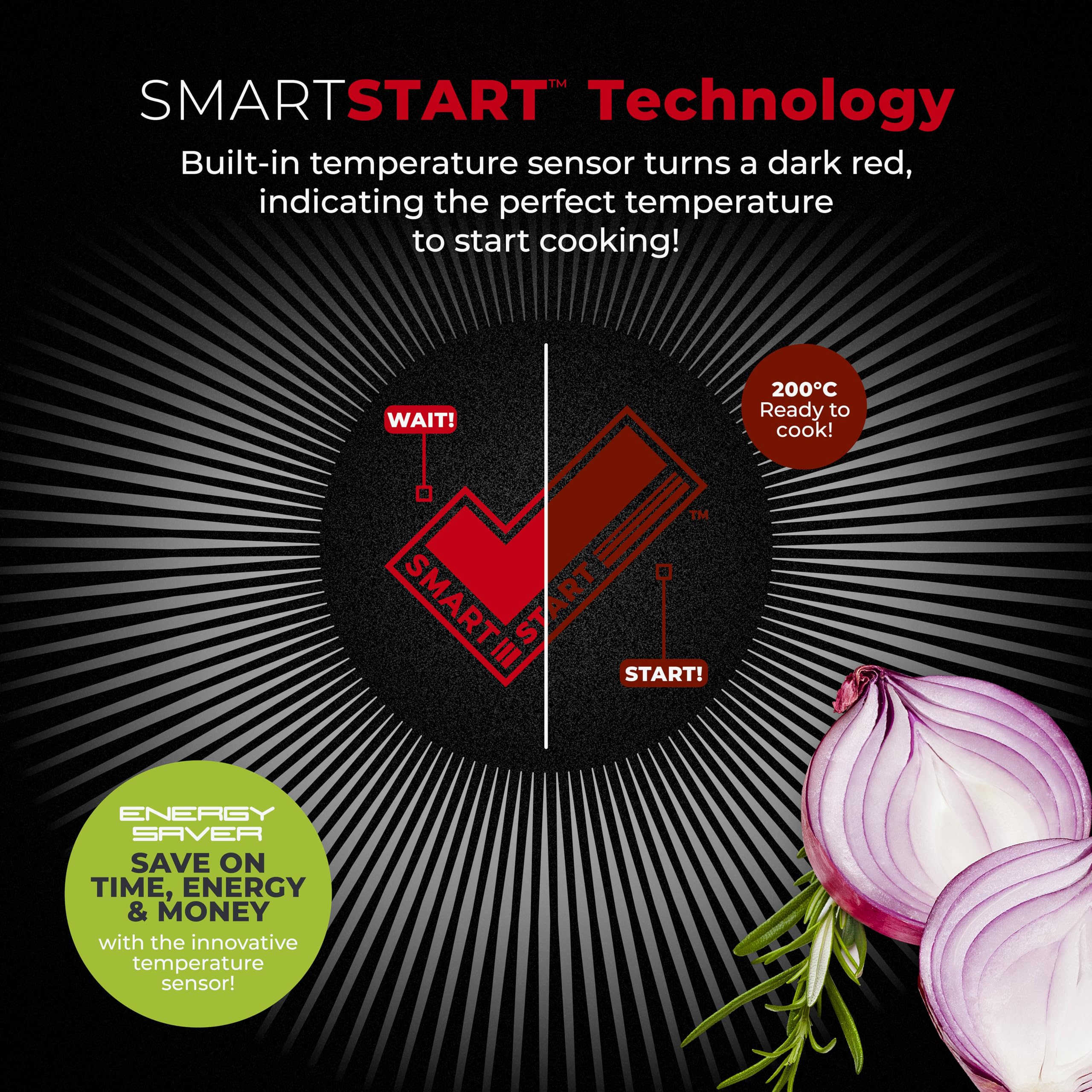 Tower T700318 SmartStart Gourmet - Sartén multisartén y tapa de aluminio con revestimiento antiadherente Aeroglide, compatible con inducción (28 cm)