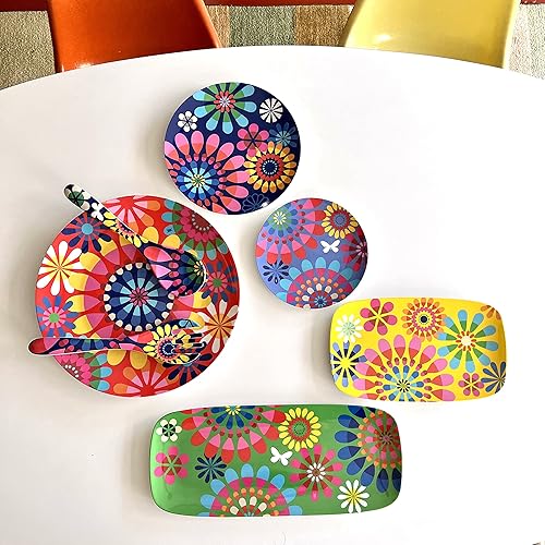 Miniatura 4 de French Bull Platos  Juego de 4 piezas  Juego de platos de melamina de 11 pulgadas  Vajilla de melamina para interiores y exteriores  Festival