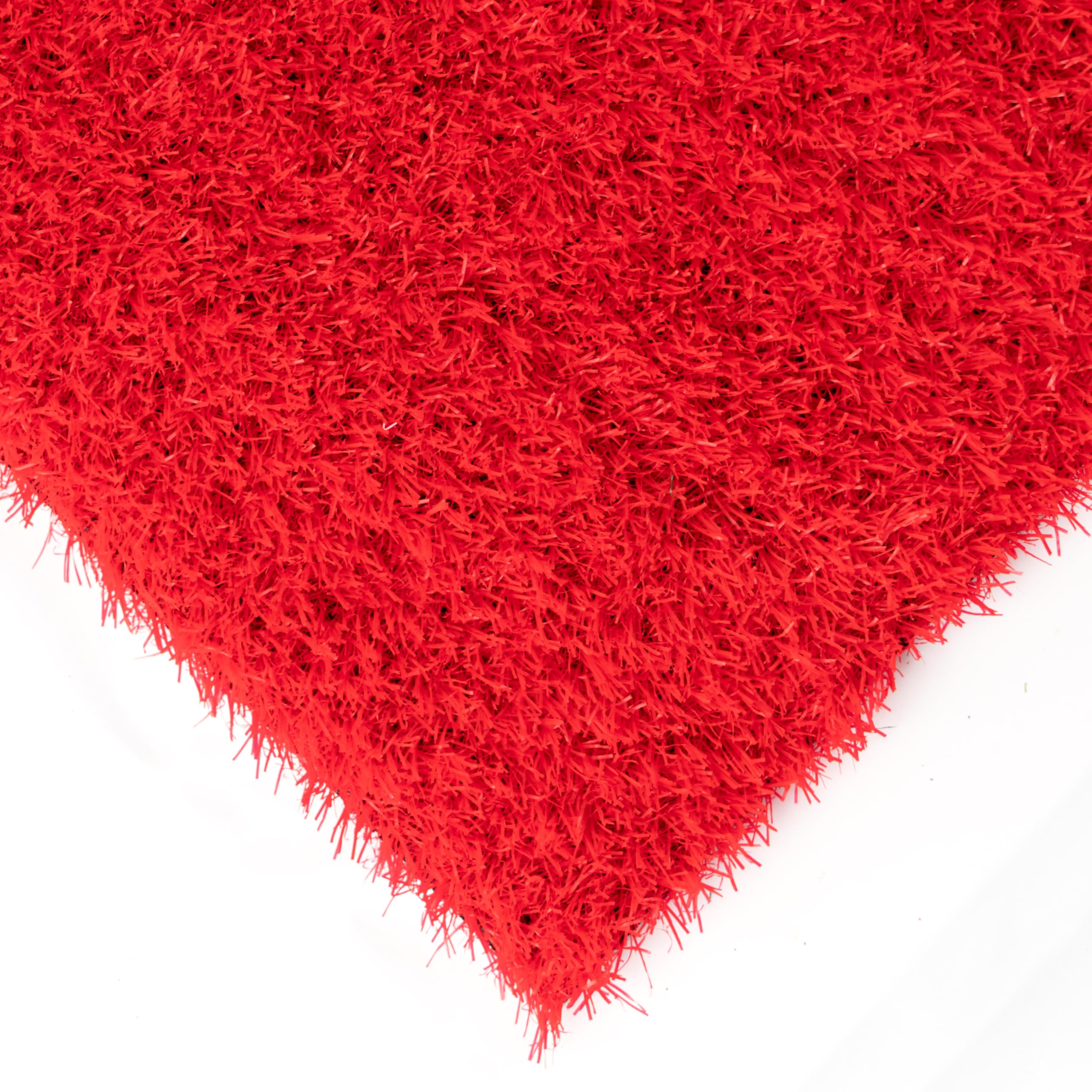 Primaflor Kunstrasen Expo B1 | 200x50 CM | Rot | 22 mm | B1 Kunstrasen für Messe und Event | wasserdurchlässig | UV-stabil | weiche Oberfläche | künstlicher Rasen als Messe-teppich-boden