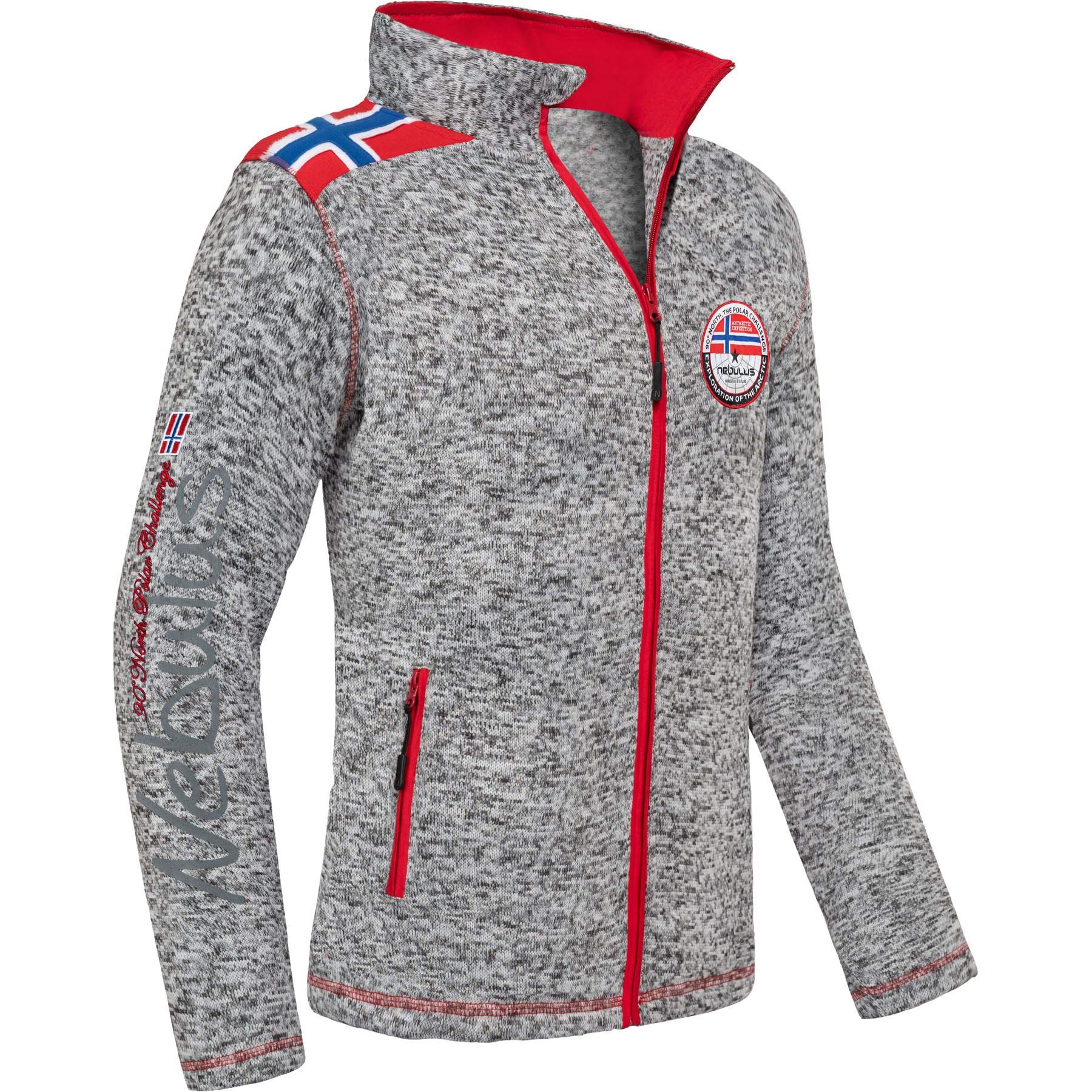 Nebulus Herren Fleecejacke NORKY, warme Fleece Jacke, mit langem Full-Zip Reißverschluss