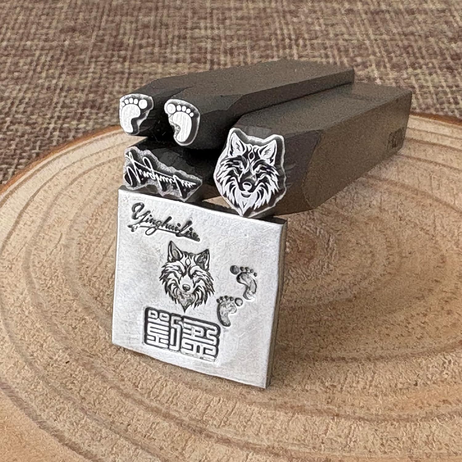 Custom Metal Stamps,Steel Stamps with Any Patterns, Logos, Texts, Numbers and Handwritten signatures can be Customized as Needed. with high Hardness, They are Suitable for Stamping on Various Metals.