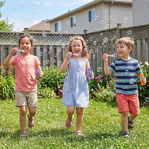 Miniatura 5 de JOYIN 36 botellas de burbujas con varita surtida para niños, solución de burbujas de soplado de 4 onzas, juguete novedoso de verano, recuerdo