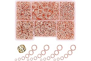 1400Pcs Mixed Rose Gold Split Rings Jewelry Making Jump Rings Set