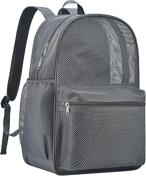 Paxiland Mesh Backpack Lightweight, Heavy Duty See Through Beach Backpack