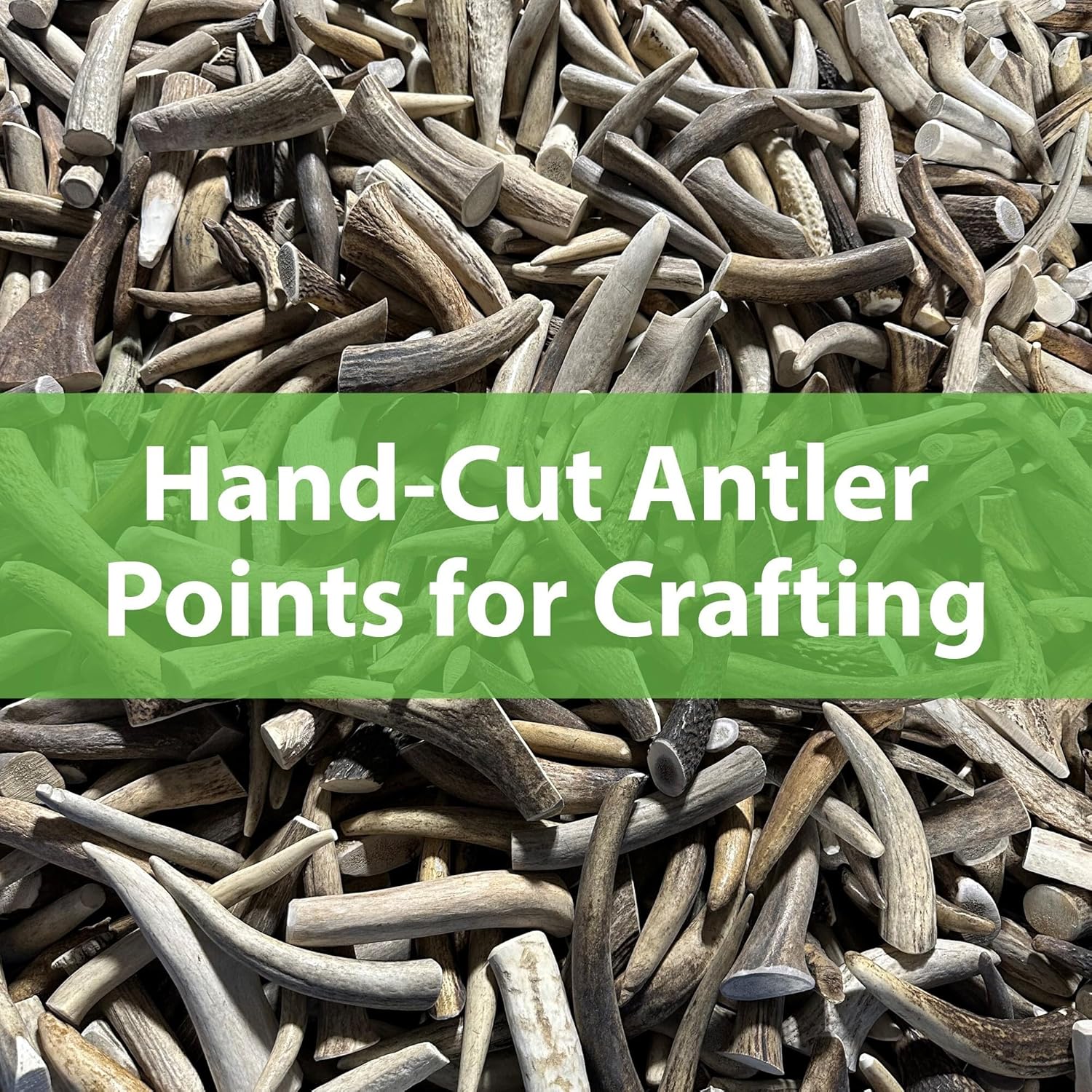 EcoKind Deer Antler Tips for Crafts – 1 Pound Bag with 12-16 Natural Antler Tips – Ideal for DIY Projects, Toggle Buttons, Jewelry, and Art Crafting