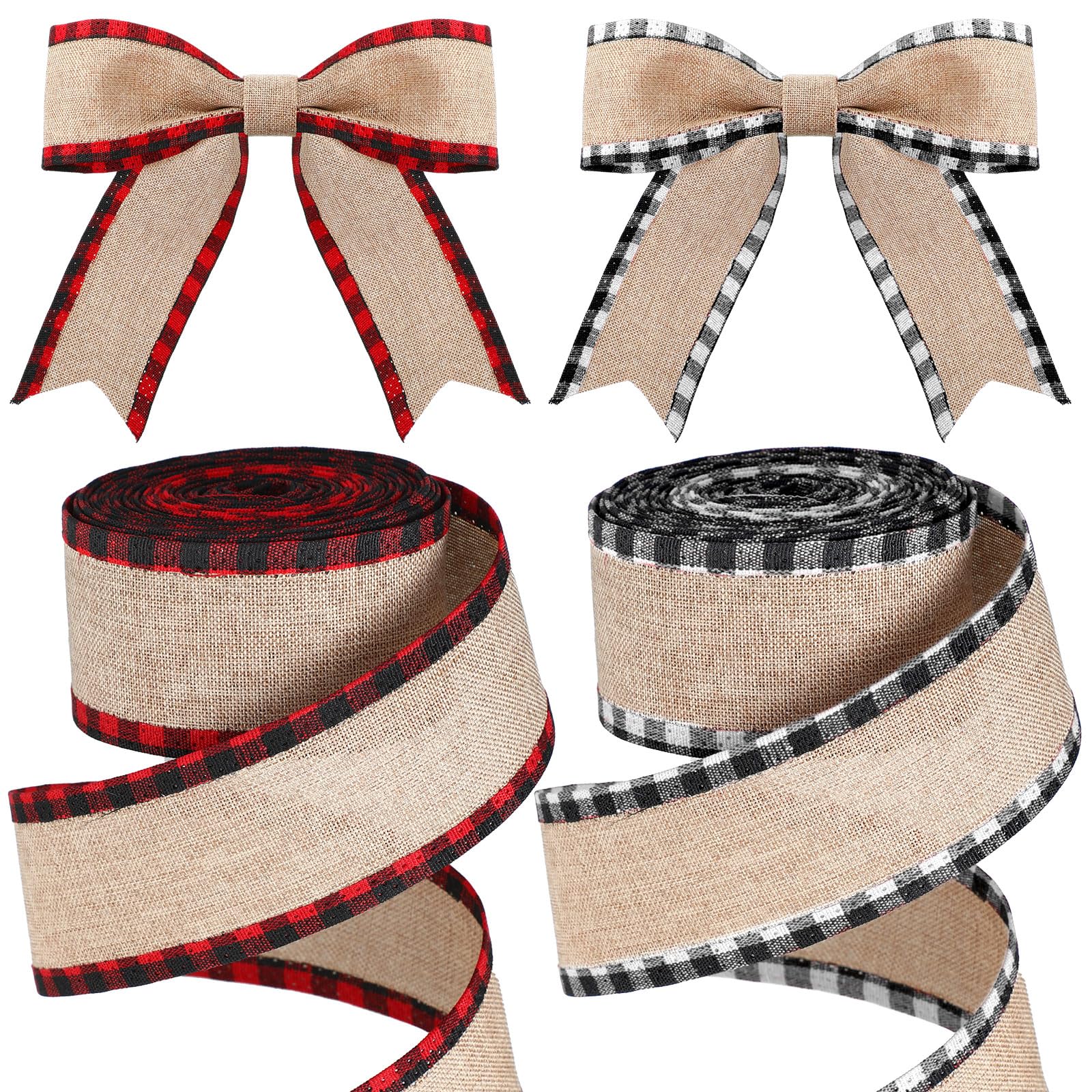 Cintas decorativas de arpillera para manualidades de Navidad y lazos de cuadros tradicionales