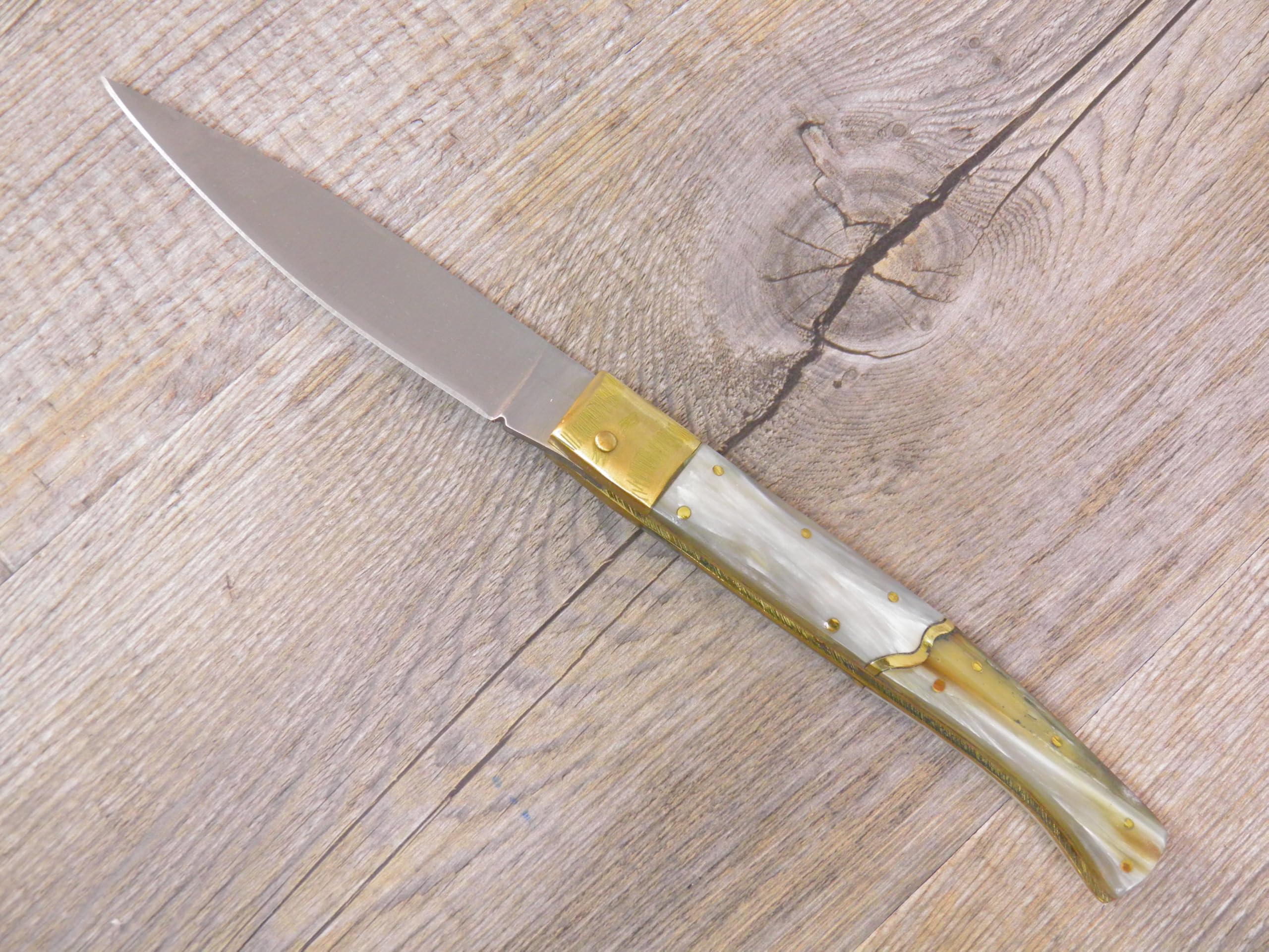 COLTELLO tipo Sardo 24 CM lama 11 cm SARDEGNA Pattada MANICO IN CORNO DI lucido