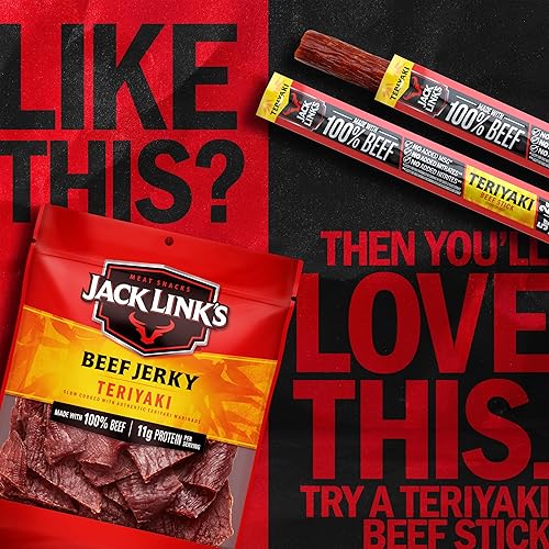 Miniatura 41 de Jack Link's Bolsa de carne crujiente, con pimienta, ½ libra, bocadillo de carne sabrosa, 0.32 onzas de proteína y 80 calorías, hecha con carne