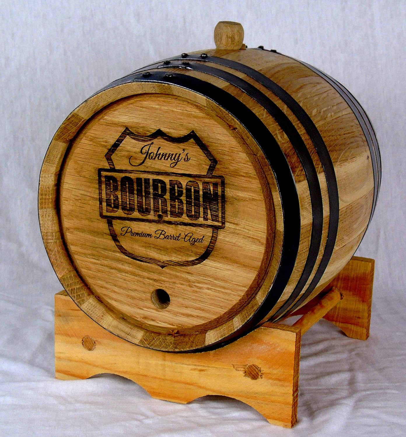 Design Engraved Premium New American White Oak Aging Barrels (5 Liter) - Wooden Barrels For Aging Your Own Whiskey, Bourbon, Wine, Tequila, Rum, Scotch, Beer, & More | Personalized Template GS5