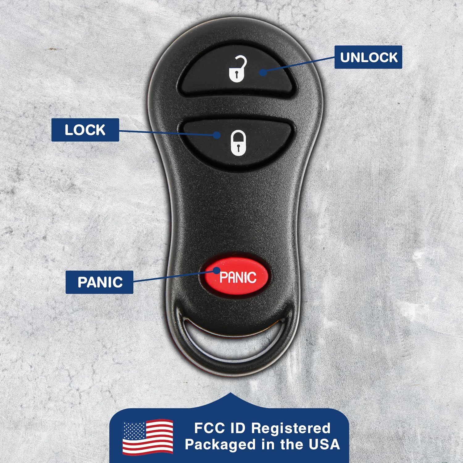 2X KeylessOption Key Fob Replacement for 1999 2000 2001 2002 2003 2004 Dodge Durango Ram 1500 2500 3500 Jeep Cherokee Grand Cherokee Remote, 3-Button GQ43VT9T, Programming Guide Included