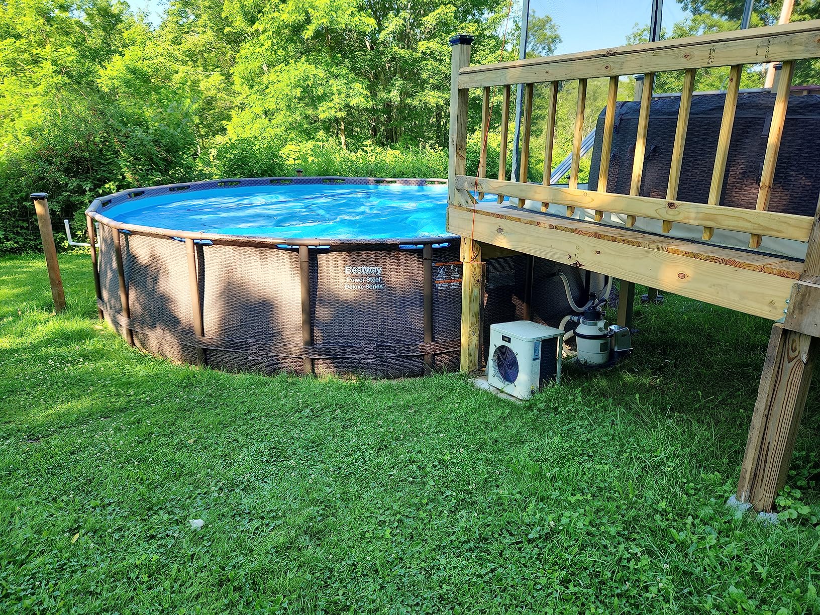 20/mo Finance Pool Heater for Above Ground Pool, Pool Heater, Pool Heat Pump 16036 BTU/hr, Up