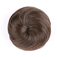 Vista 14 de Onedor Extensión de Cabello de Fibra Sintética con Moño Donut Chignon Peluca (613# - Rubio Claro Pre Decolorado)