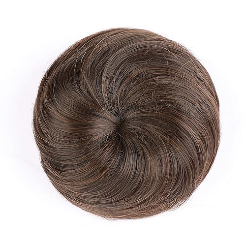 Miniatura 14 de Onedor Extensión de Cabello de Fibra Sintética con Moño Donut Chignon Peluca (613# - Rubio Claro Pre Decolorado)
