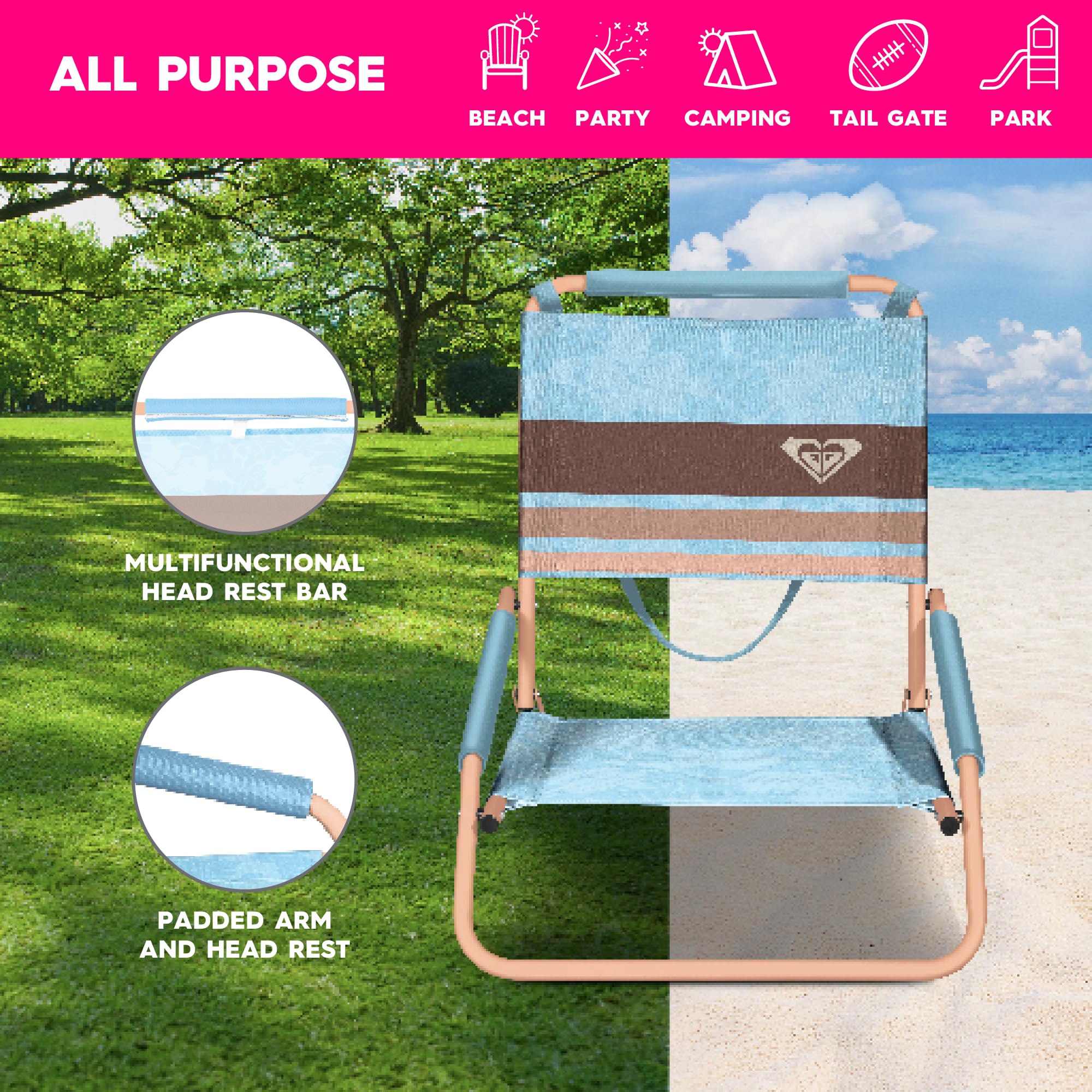 Sand Chair Roxy U2013 Lounge Chair Outdoor, Lightweight, Folding