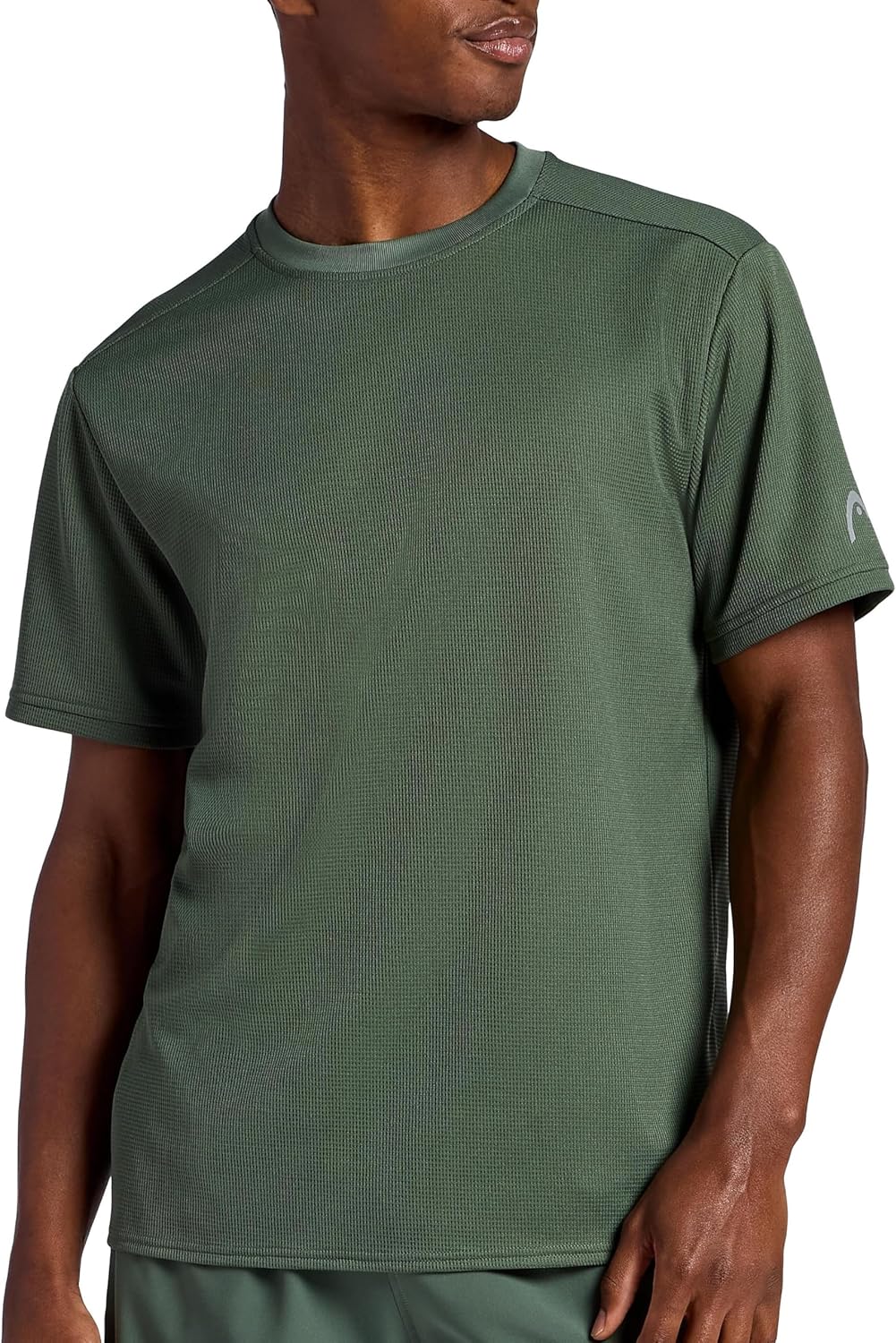 Head Mens Elite Flex Short Sleeve Waffle Tech Crewneck T-Shirt, Relaxed Fit, Midweight Material
