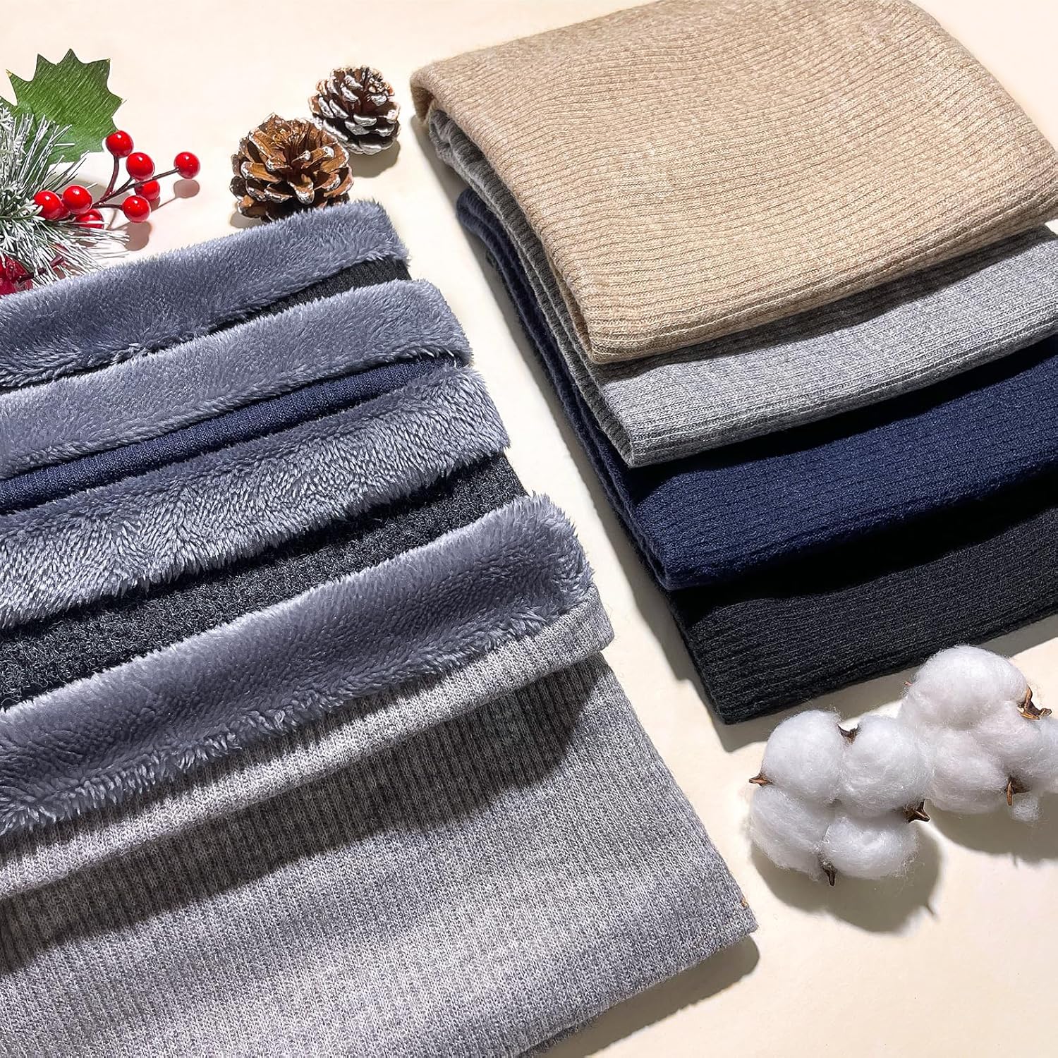 Winter Neck Gaiters for Men Women, 3 Pack Neck Warmer Fleece Lined Windproof Face Cover Cold Weather Scarf Set - Image 5